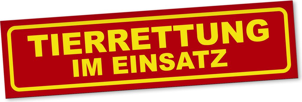 PantherPixel Tierrettung im Einsatz Magnetschild Auto Gnadenhof Magnetfolie Geschenkidee 30 x 8 cm STANDARDFARBFOLIEN