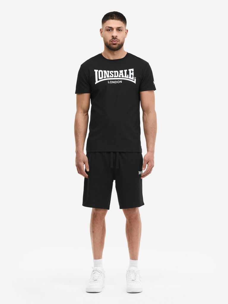 Herren T-Shirt & Shorts Set normale Passform DUNSTAN Black/White 3XL Lonsdale