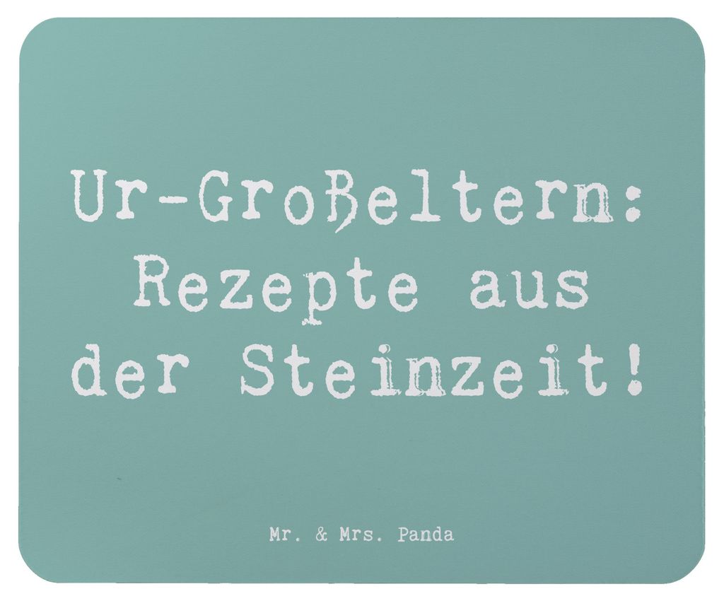 Mr. & Mrs. Panda Mauspad Spruch Ur-Großeltern Rezepte - Meeresbrise - Geschenk, einzigartige Produkte, Familie, mousematte, Weihnachten, notebook,...