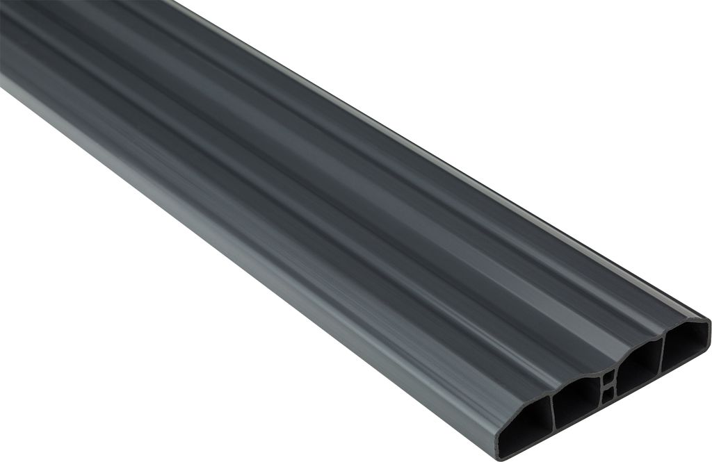 ! HEXIM Zaunelemente (63cm) graphit aus PVC Kunststoff - Garten & Terrassen Sichtschutz - Zaunlatten Gartenzaun Zaunblende Balkon Begrenzung Outdoor