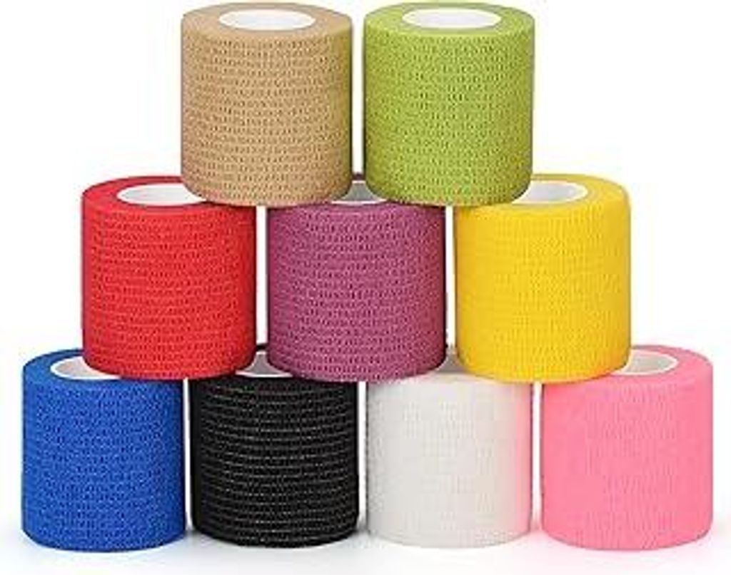 Selbstklebender Verband Selbsthaftende Bandage Elastische Binde Kohäsiver Verband Tierverband Fixierbinde für Erste Hilfe Haftbandage Verband Pet...