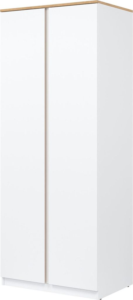 Kleiderschrank REMI RM10 Schrank 78x194x52 cm 2 Türen 2 Stangen Weiß/Evoke Eiche