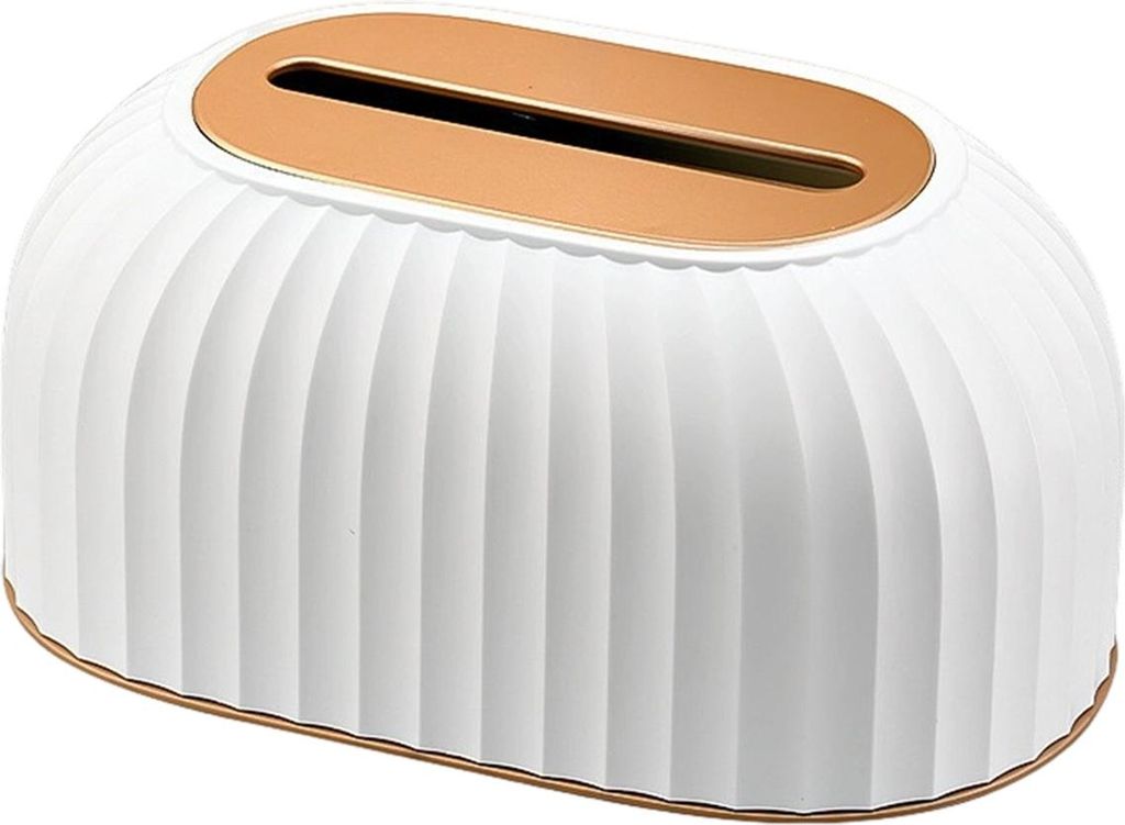 Desktop Lifting Tissue Box Haushalt Wohnzimmer Esszimmer Papierhandtuch Aufbewahrungsbox mit Feder, weiß
