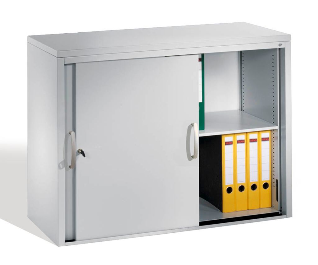 CP Schiebetürenschrank, grau, 1 Fachboden, Breite: 100 cm