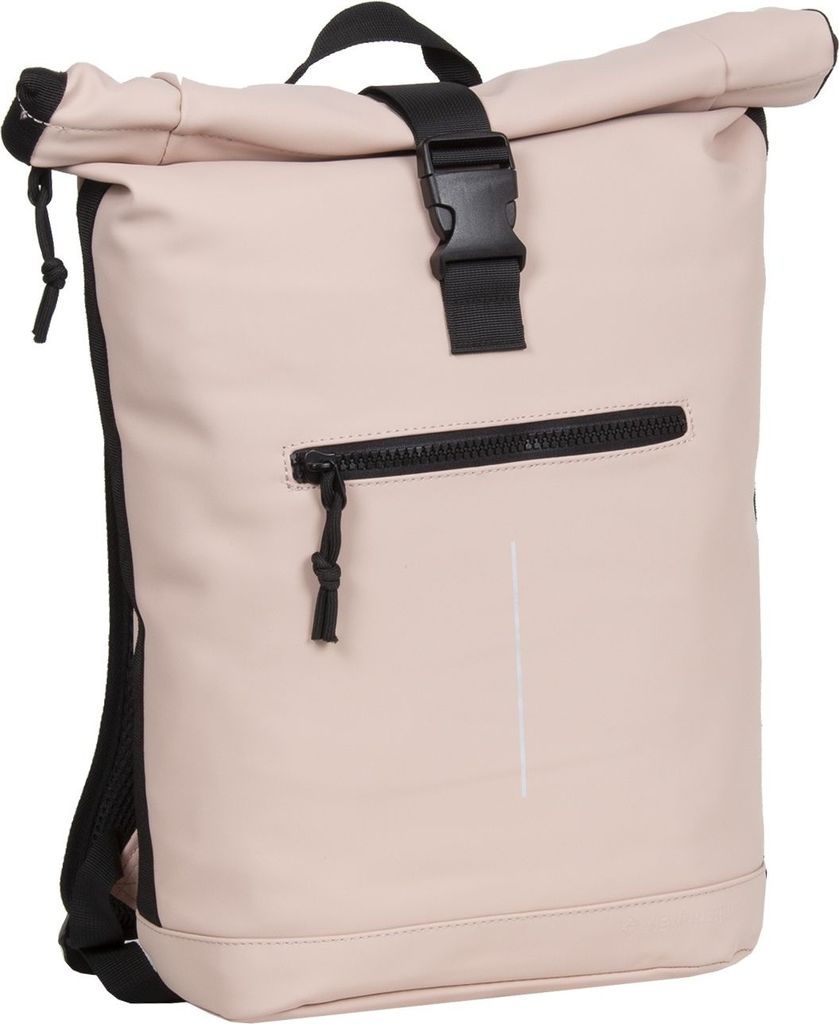 Mart New York Soft Rosa 21L Rucksack Rolltop Wasserabweisend Laptop 15.6"