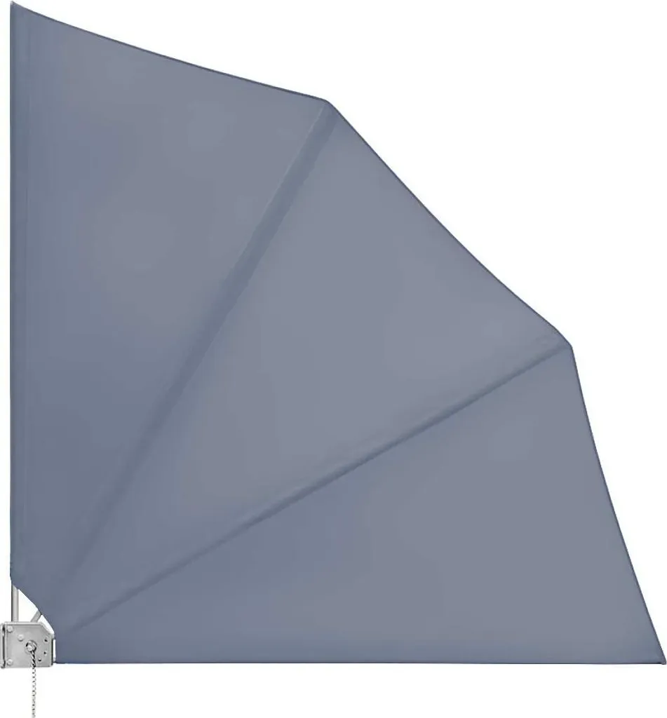 Parasol Pliable pour Balcon 120x210cm - Abri Extérieur Anti-regards Gris