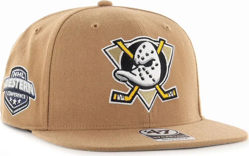 Vintage Snapback Anaheim Ducks 47 Brand - Sure Shot Camel Beige