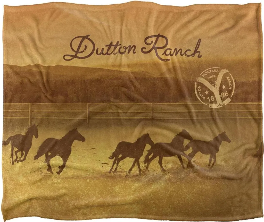 Couverture Yellowstone Dutton Ranch Soyeuse et Douce Taille Unique