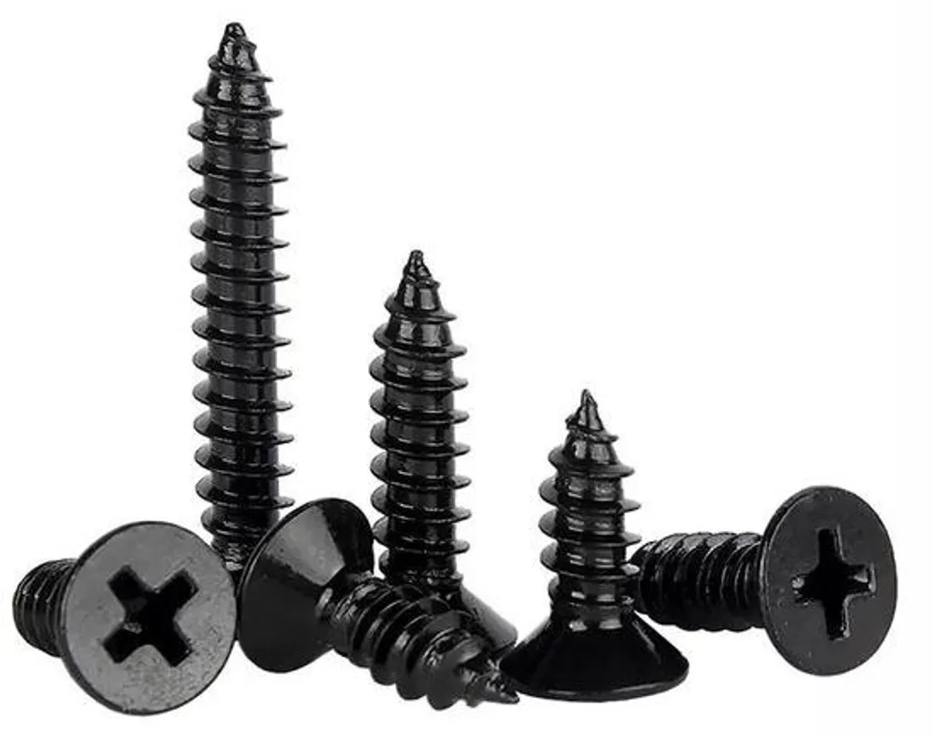 Vis à bois autotaraudeuses noir en acier inox - Lot de 30 pièces 4x40mm