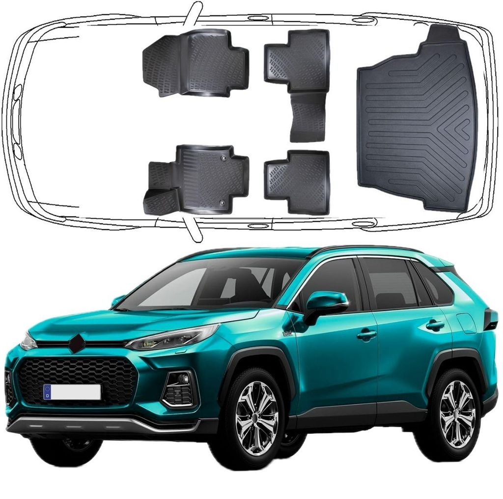 3D Auto Fußmatten & Kofferraumwanne Set Kompatibel mit Produktbild 