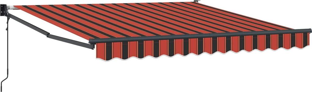 Markise Rot und Schwarz 350 x 250 x 165 cm Polyester