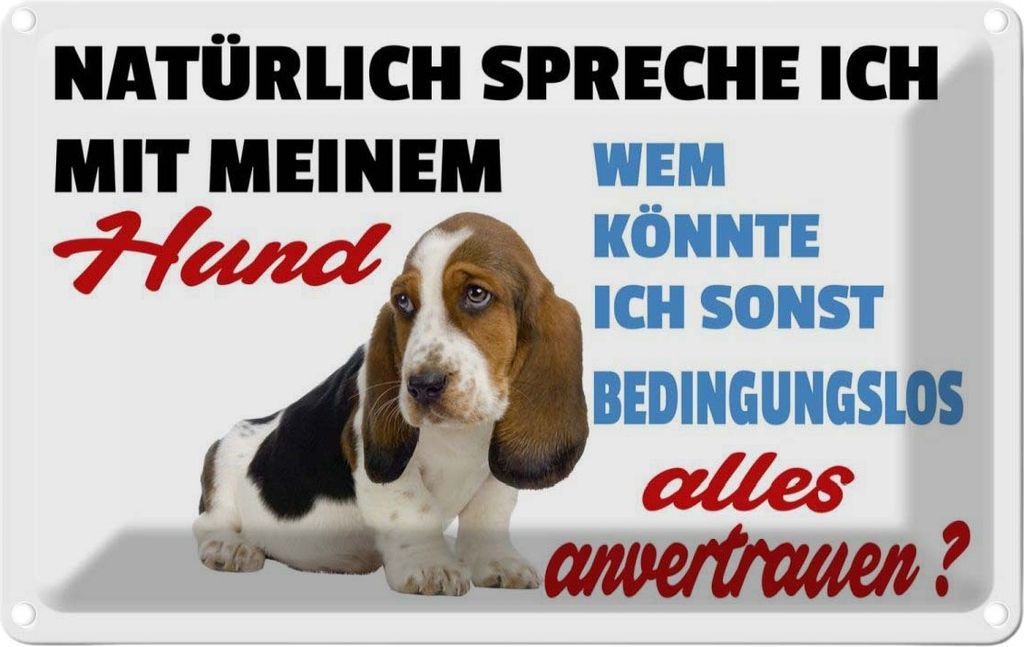 vianmo Blechschild 20x30 cm natürlich spreche ich mit Hund Tier Haustier