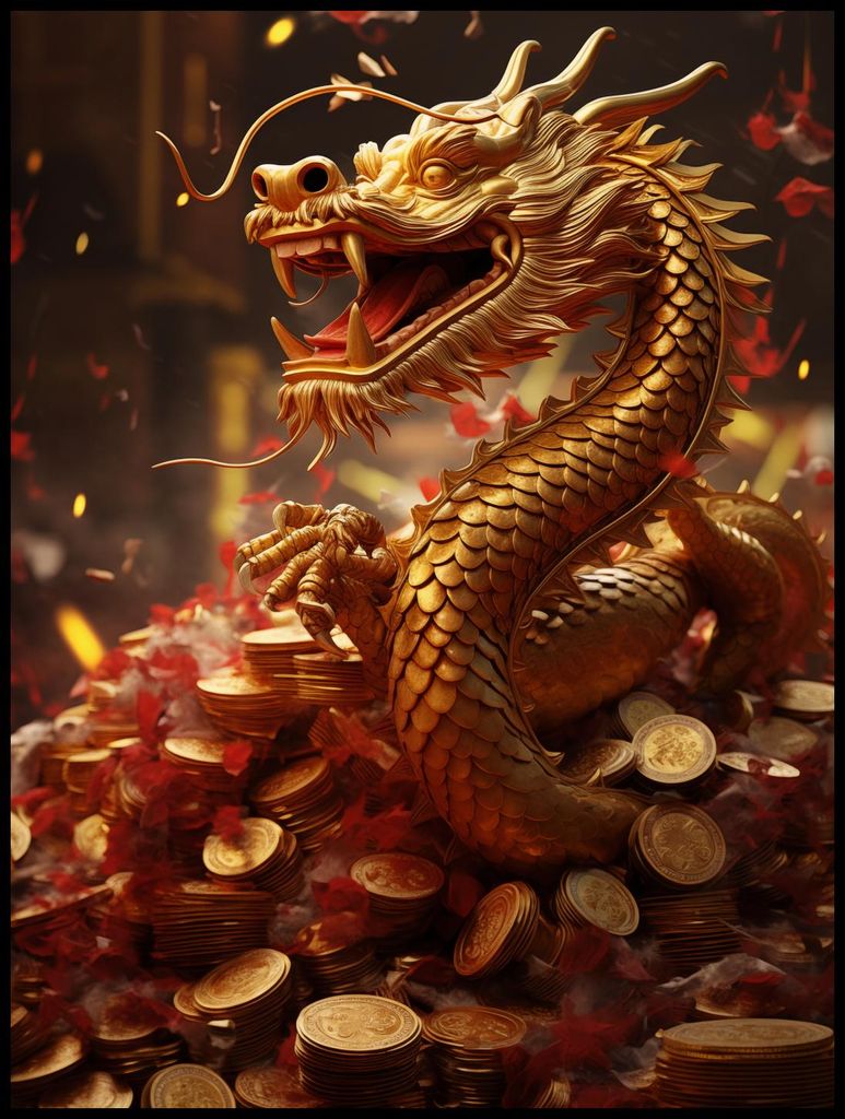 Plakat 75x100cm Reichtumsdrache