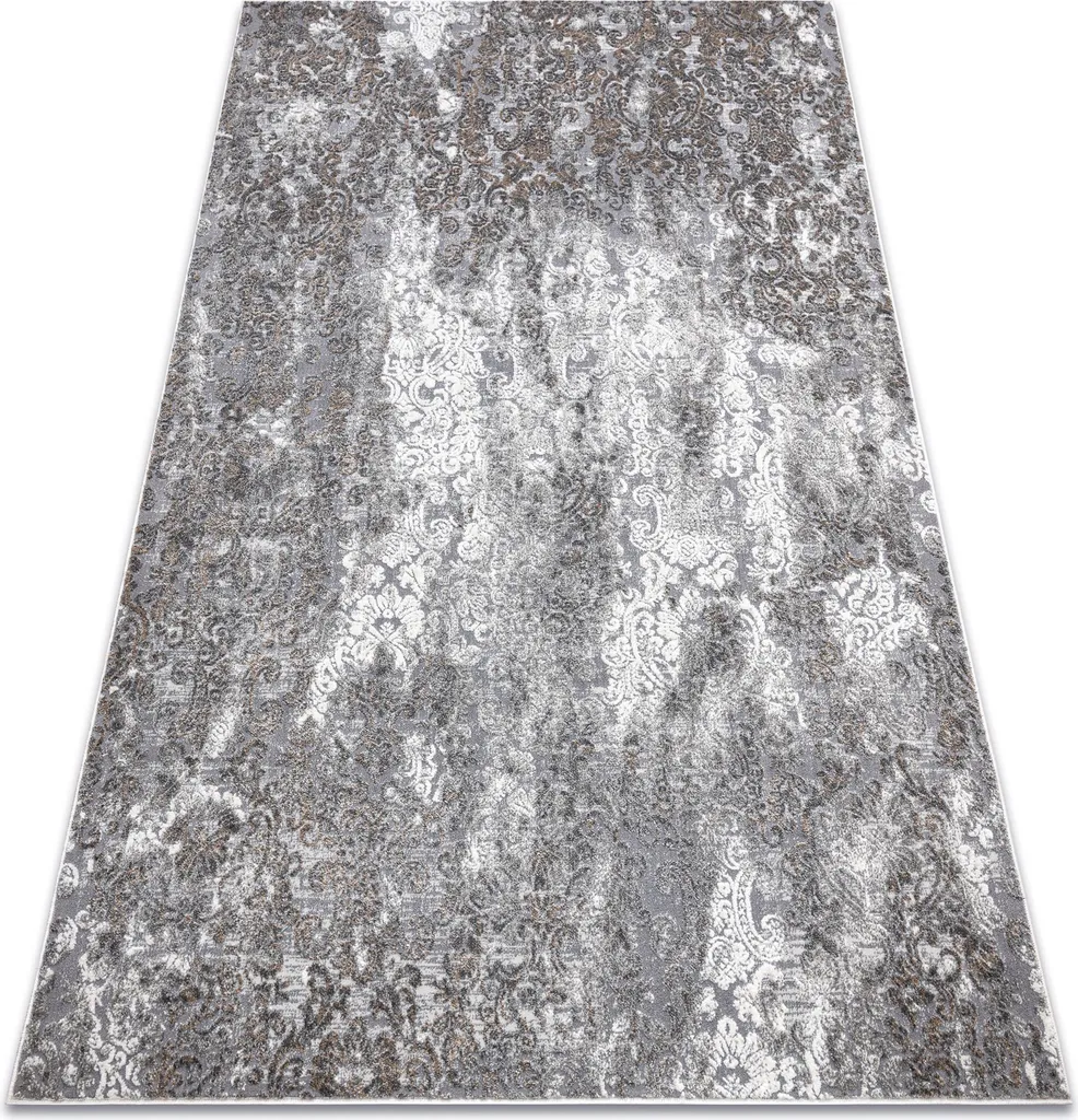 Petit Tapis de Salon ou Descente de Lit Vintage Gris 80x150 cm Chic