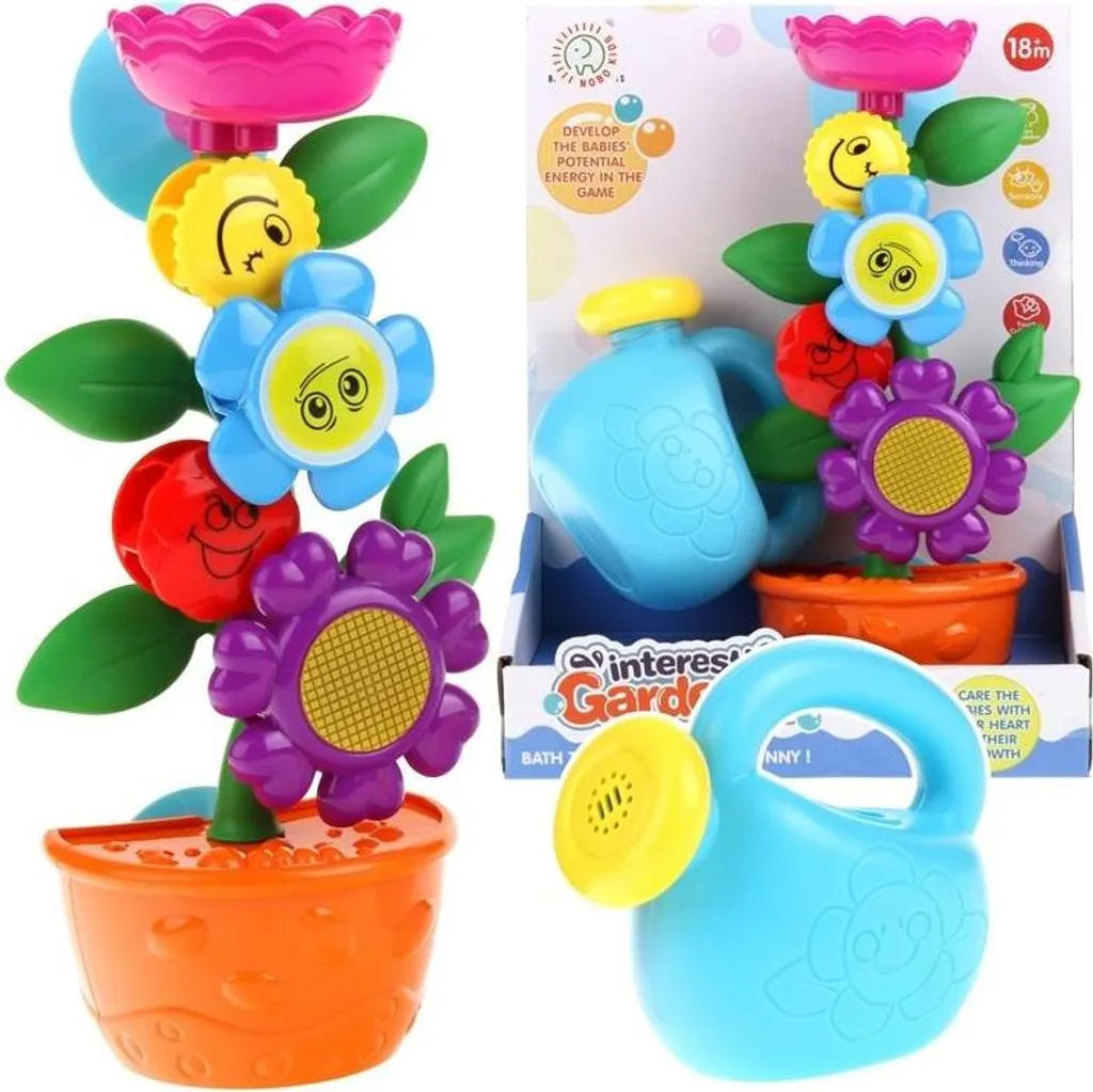 Jouet de bain fleur pour l'arrosoir amusant et coloré pour les bébés