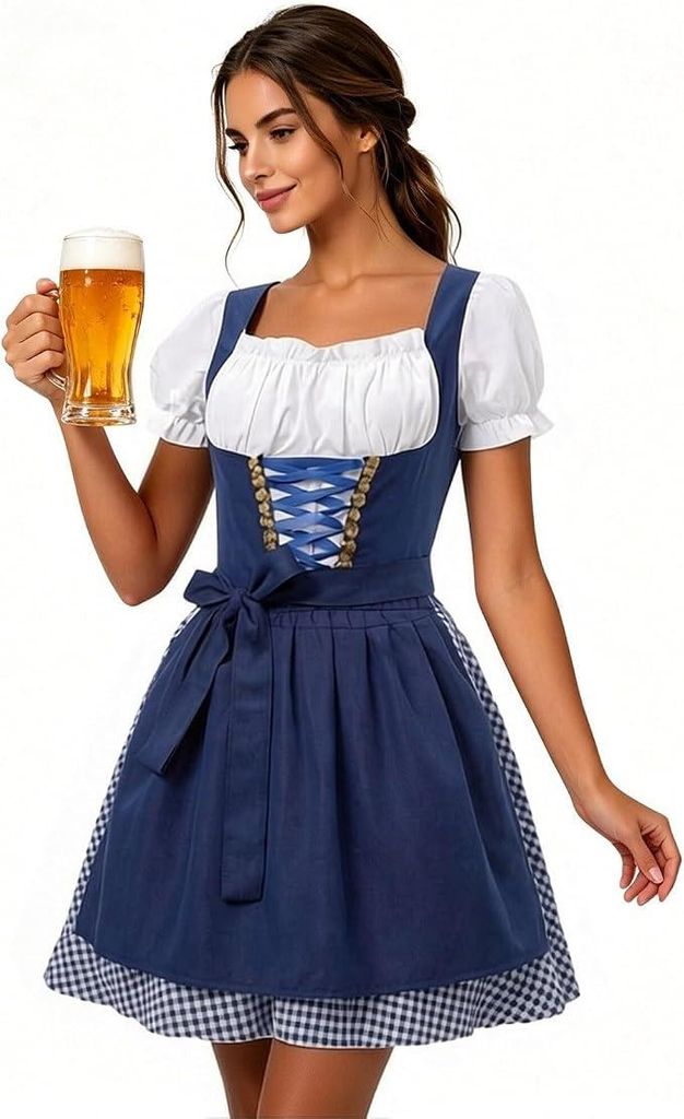 Generisch Damen Kurz Kleid  , Elegantes Trachtenrock Midi Produktbild 