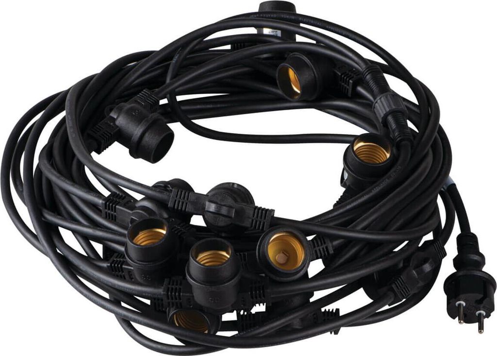 Kanlux GRL Lichtgirlande E27 Schwarz 15x IP44 35758