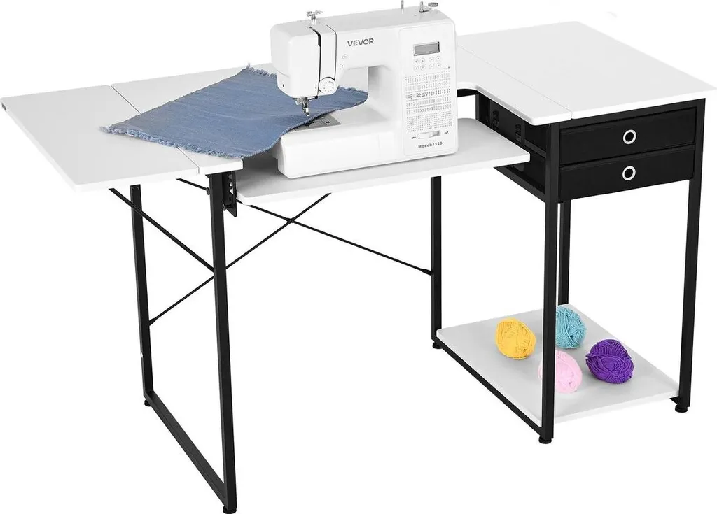 Meuble machine à coudre polyvalent avec tiroirs de rangement modulables - 10