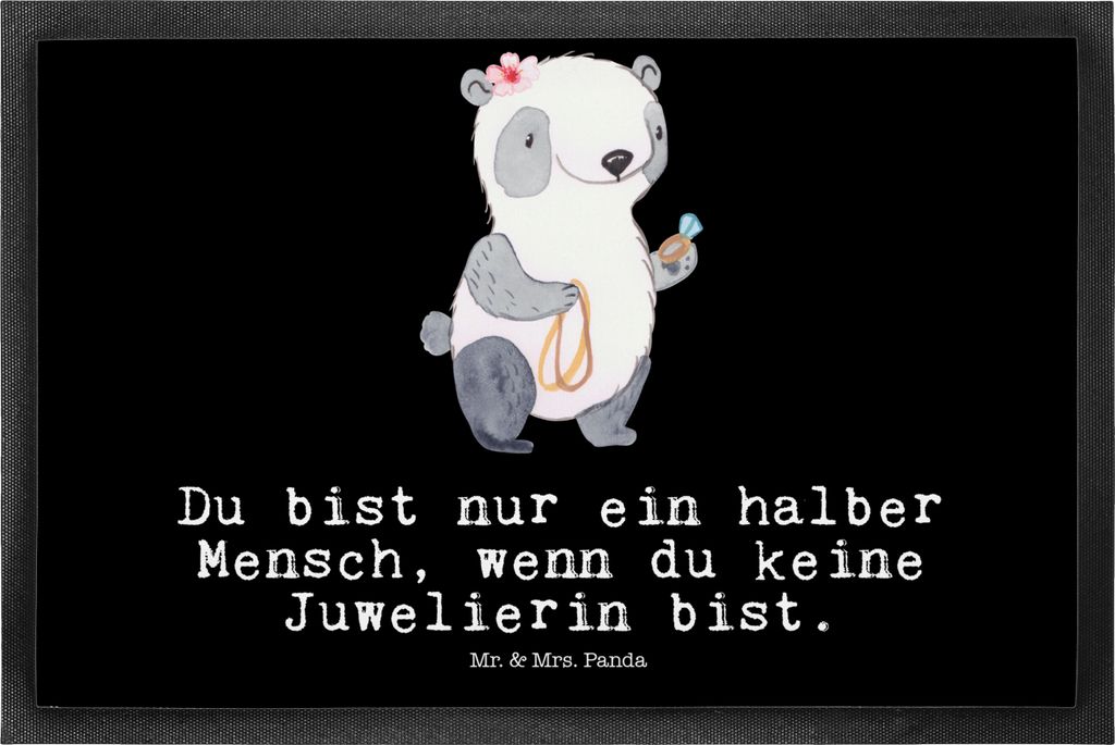 Mr. & Mrs. Panda Fussmatte Juwelierin Herz 50 x 75 cm - Produktbild 