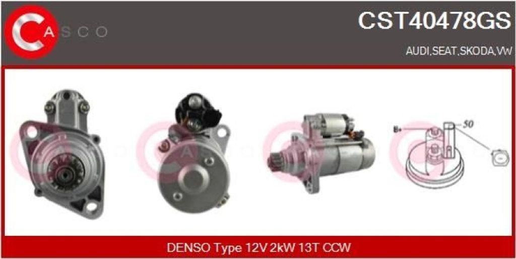 CASCO Starter Genuine für Fahrzeuge mit Kaltstartautomatik CST40478GS