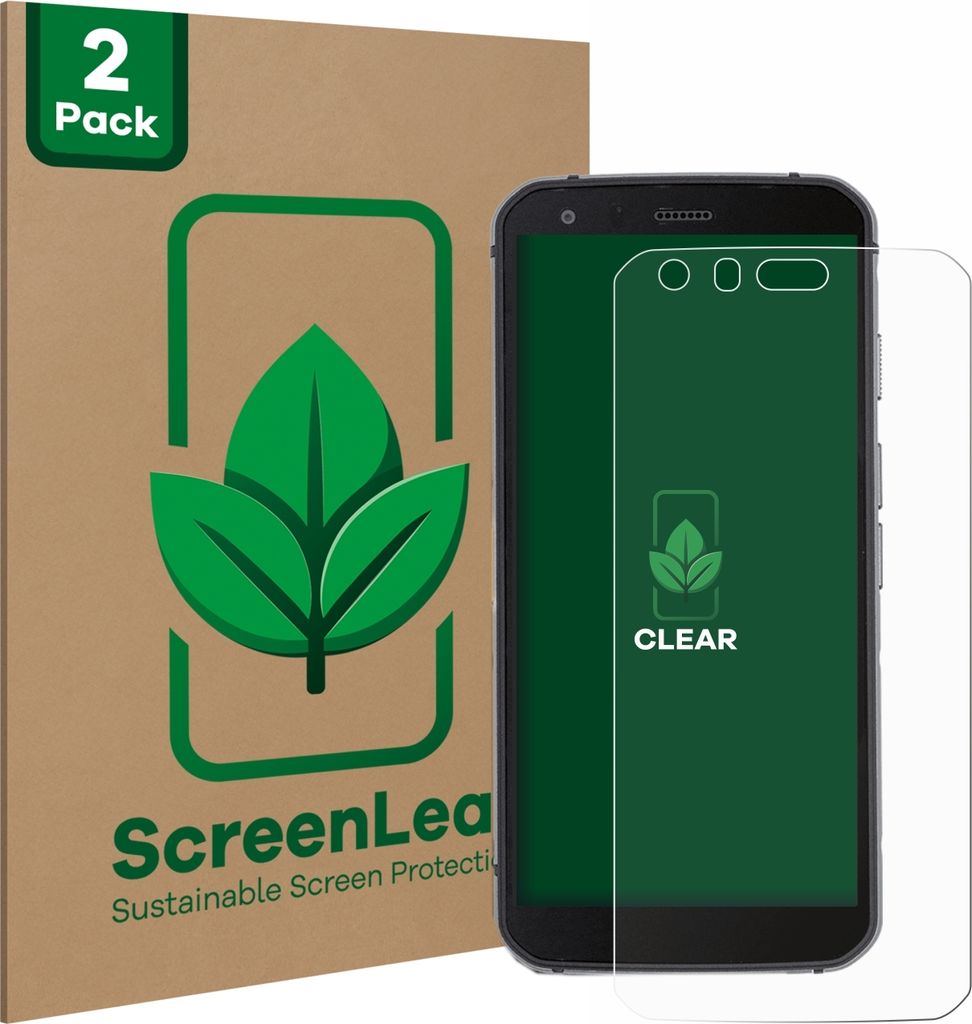 2x ScreenLeaf Schutzfolie für Caterpillar Cat S62 Pro nachhaltiger Displayschutz Display Schutz Folie Klar Transparent