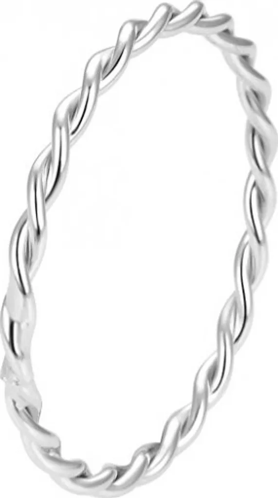 Bague Argent Anti-Ternissement Anneau Torsadé AGG315L - Taille 50