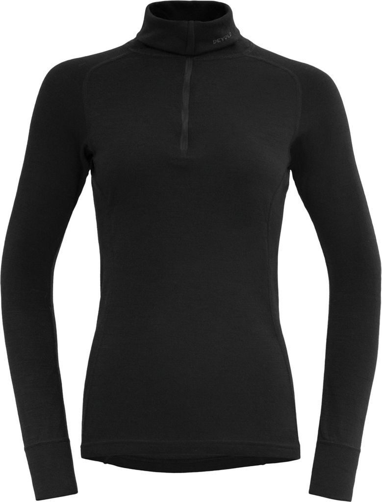Devold Duo Active Merino 205 Zip Neck Woman Black XS Thermischeunterwäsche