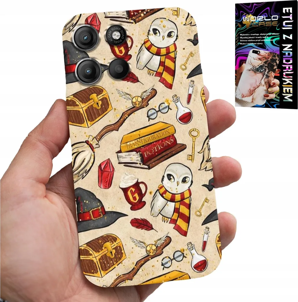 Custodia per Motorola Moto G15 - Custodia per fan della magia dei maghi Bacchetta + Vetro