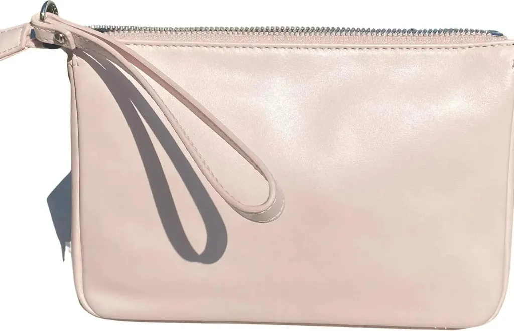 Sac pochette Lancaster rose en cuir véritable - Accessoire de mode