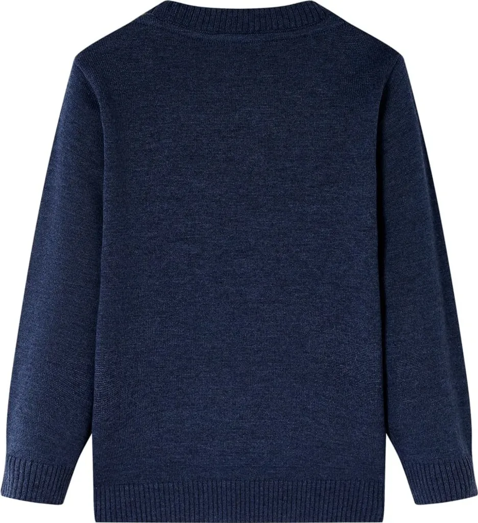 vidaXL Maglia Bambini Blu Navy 92: Pullover Cotone Resistente 1,5-2 Anni