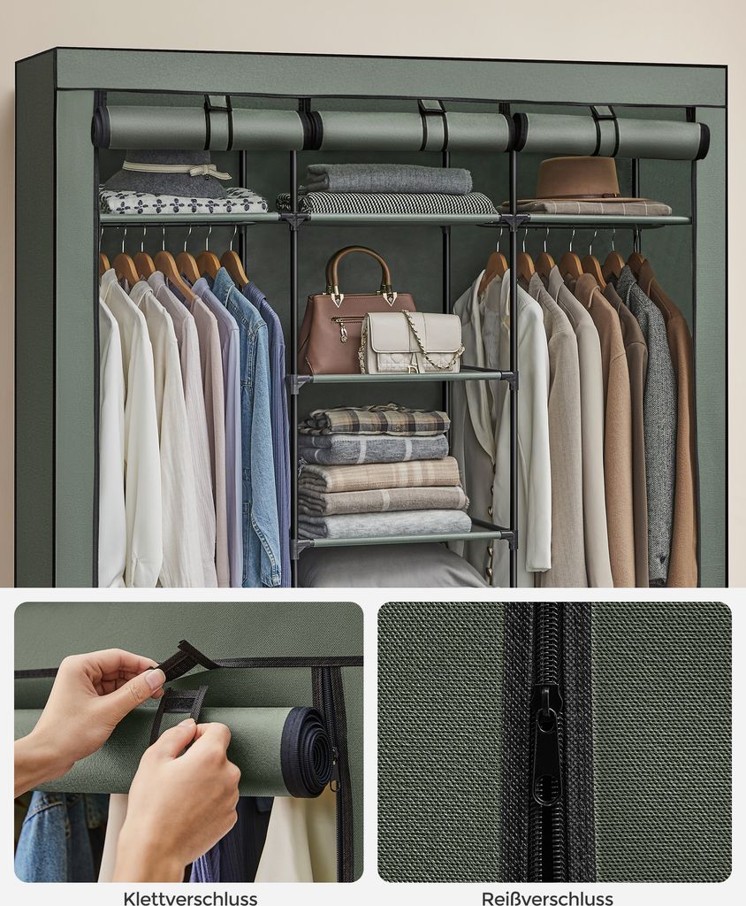 SONGMICS Kleiderschrank faltbare Garderobe mit Produktbild 8
