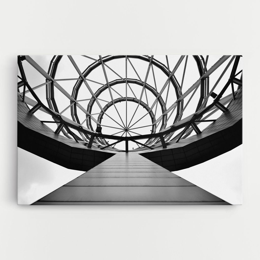 ARTHUB Leinwandbild 20x30 cm, Circular Dome | Wohnzimmerdekoration, Hängende Bilder, Wanddekoration, Heimdekoration, Abstrakte, Optische Täusch...