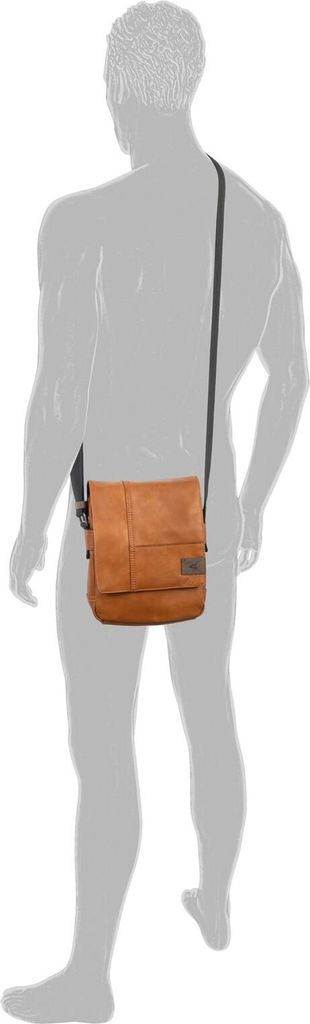 Camel Acitve Laos Herren Umhängetasche Männer Schultertasche 251 602, Farbe:Cognac
