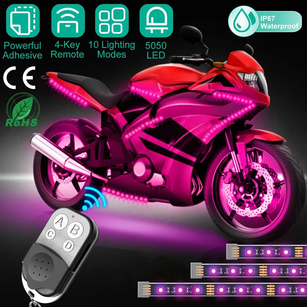 Kit Modifica Moto LED RGB 6 in 1 - Luci Contorno Atmosfera Musica