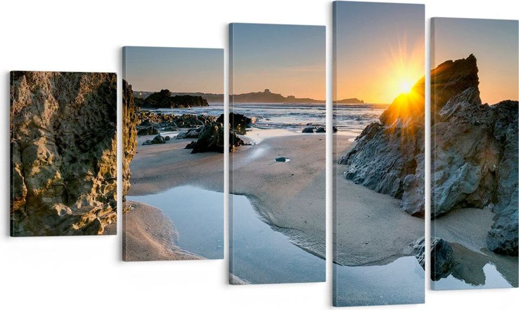 Bild auf Leinwand - Leinwandbild - Landschaft britisch Ufer Produktbild 