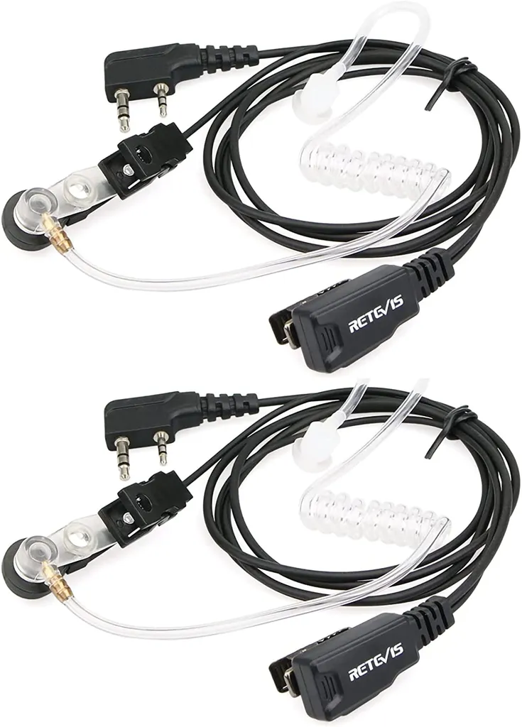 Cuffie Retevis 2 PIN per Walkie Talkie RT622 RT24 BF-888S - 2 pz