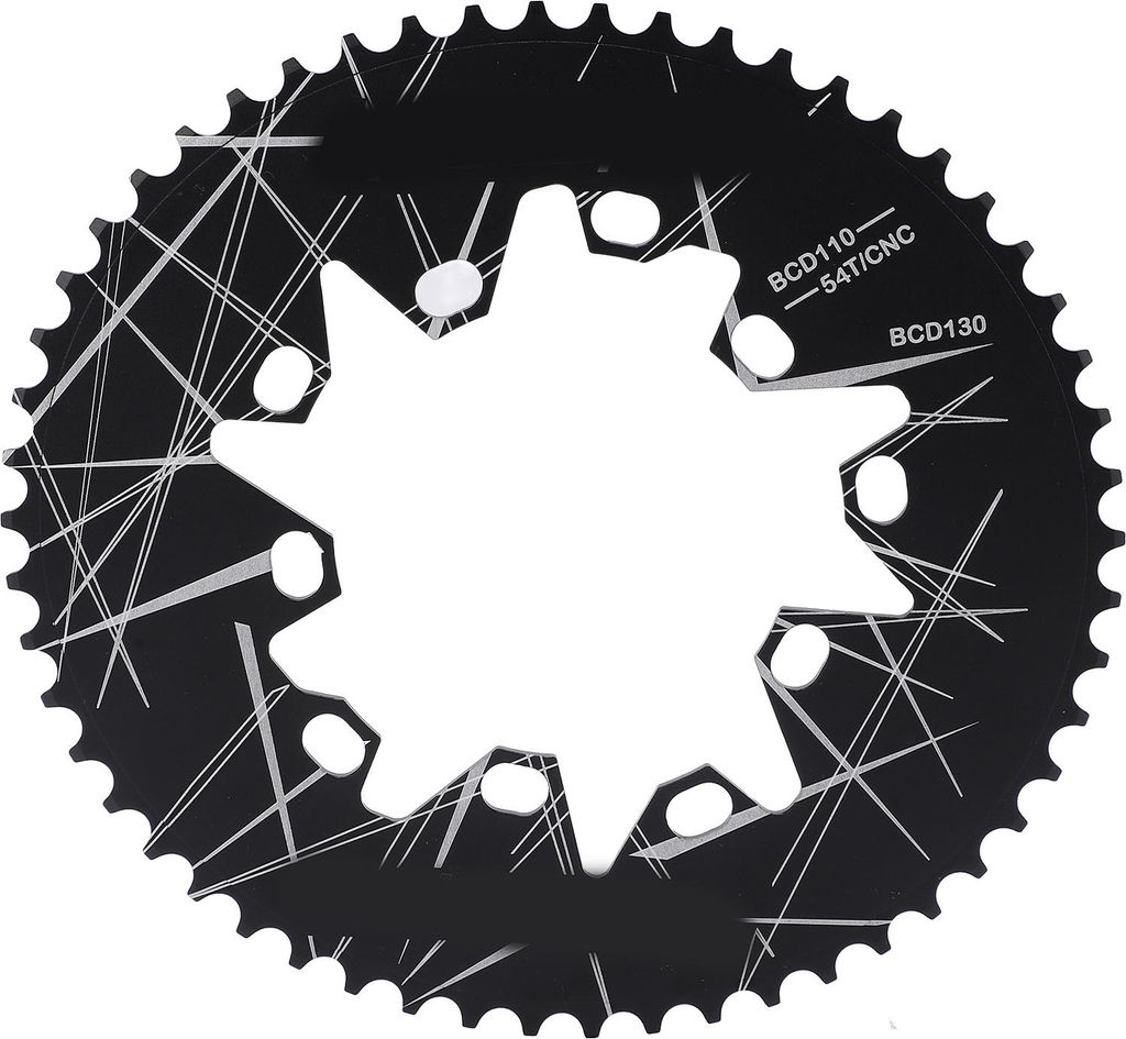LP LitePro 110/130 mm BCD Oval Kette 54T schmal breit für 7 8 9 10 Geschwindigkeitsstraßenklapprad Fahrrad