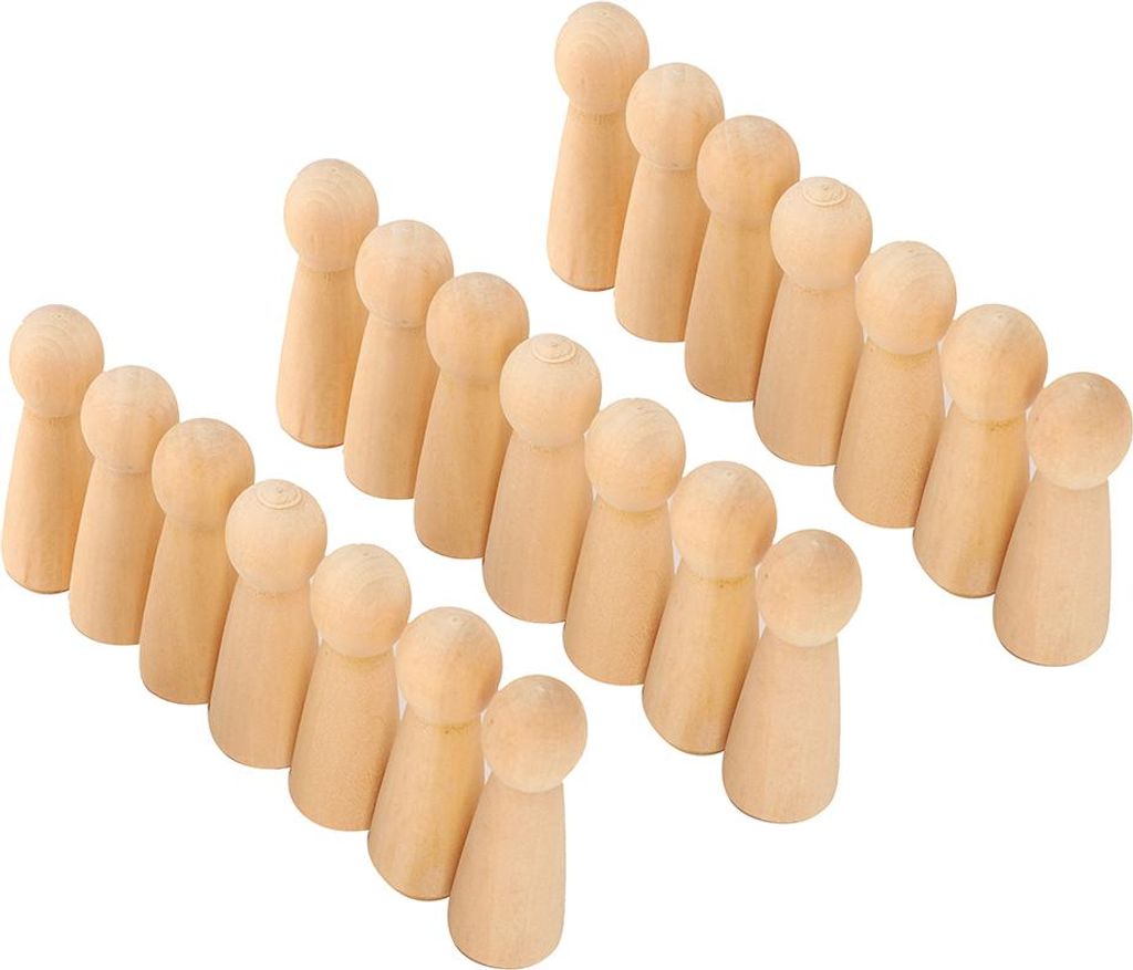 20pcs hölzerne Peg Puppen Hand Malerei Set DIY Handwerk Spielzeug Home Decor Kunst Geschenk