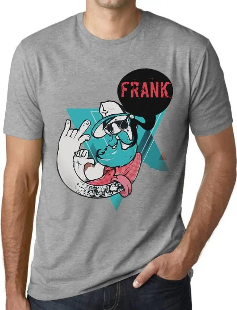 Herren Grafik T-Shirt Funky Grampa Frank Öko-Verantwortlich Vintage Jahrgang Kurzarm Lustige Druck Geburtstag Geschenk Mann