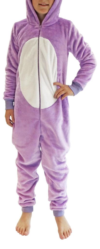 Kinder Karnevalskostüm Uni Jumpsuit Overall Onesie Schlafanzug in tollen Tier Motiven ; Katze , 128