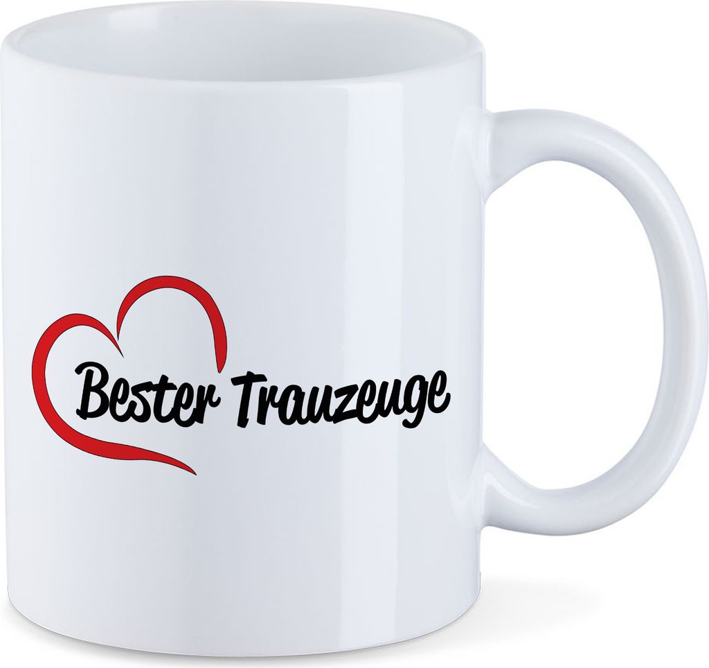 Huuraa Kaffeetasse Bester Trauzeuge Geschenk Tasse Weiß 330ml Bester Trauzeuge Präsent