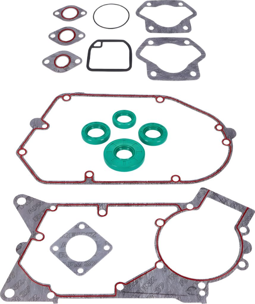 Schmitt Dichtungssatz "Plus" aus AFM37 + Wellendichtringe grün, Motortyp M500 - für Simson S51, SR50, S53, KR51/2 Schwalbe, DUO 4/2