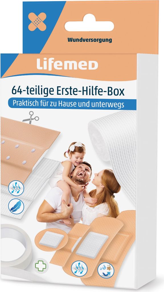 Lifemed Erste-Hilfe-Pflaster-Box 64-teilig