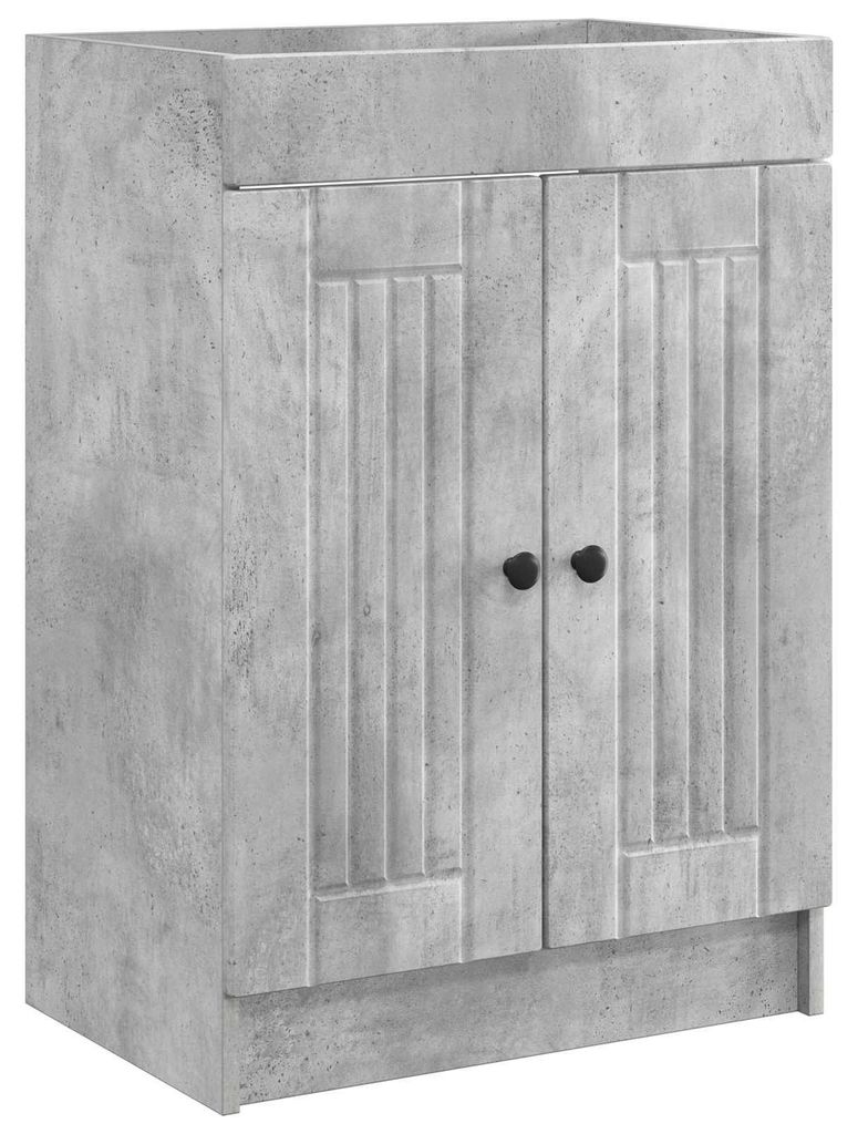 Unter dem Waschbecken Badschrank Betongrau 56 x 37,5 x 81 cm
