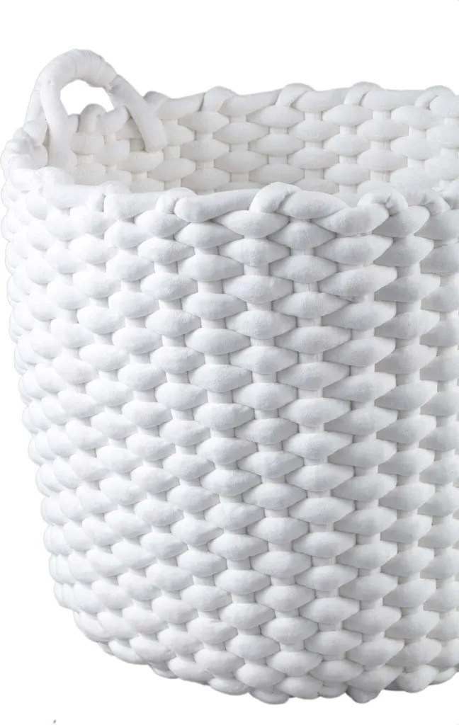 Rangez avec élégance grâce au Panier velours PTMD Olliver Blanc - Set 2