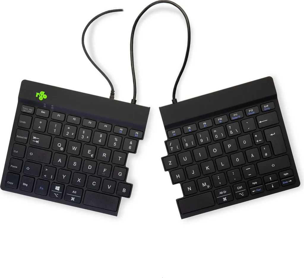 Clavier R-Go Break scindé noir à indicateur de pause intelligent USB - 7