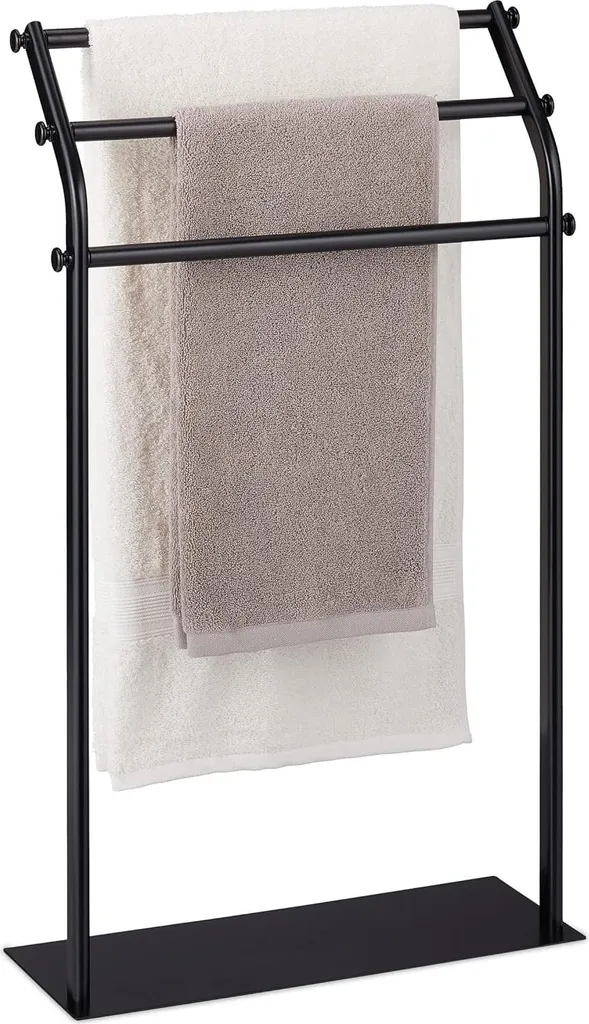 Porte-serviettes stable pour linge humide : fini l'humidité au sol !