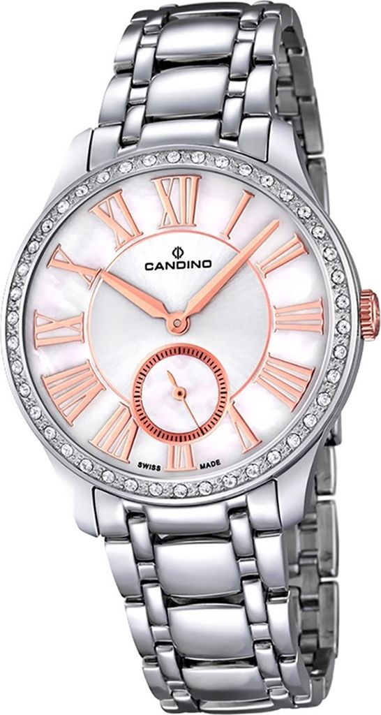 Candino Elegance Edelstahl Damen Uhr C4595/1 Armbanduhr Analog silber D2UC4595/1