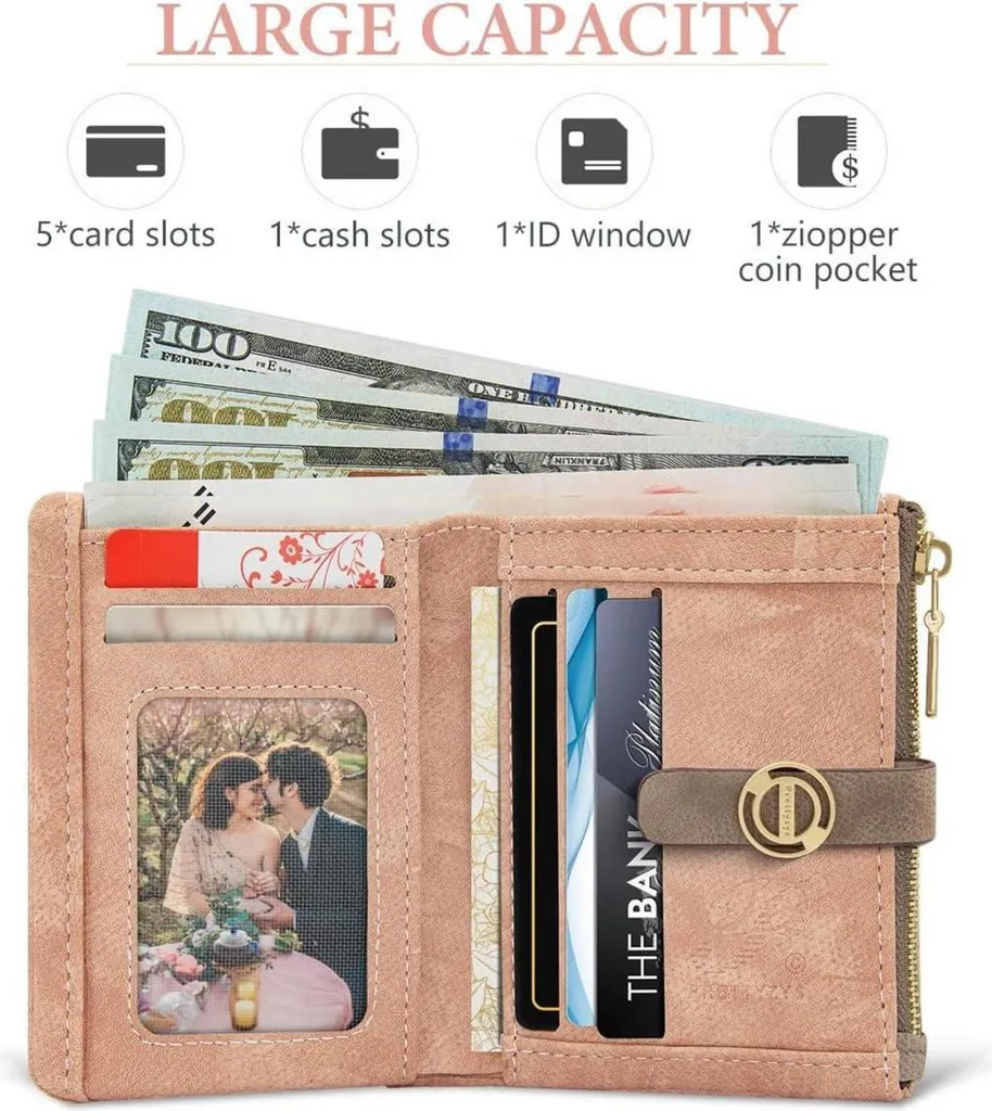 Porte-monnaie femme REETEE petit format avec compartiments et zip - 2