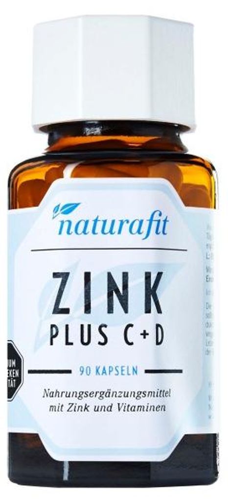 naturafit Zink Plus C + D Kapseln, 90 St. Kapseln